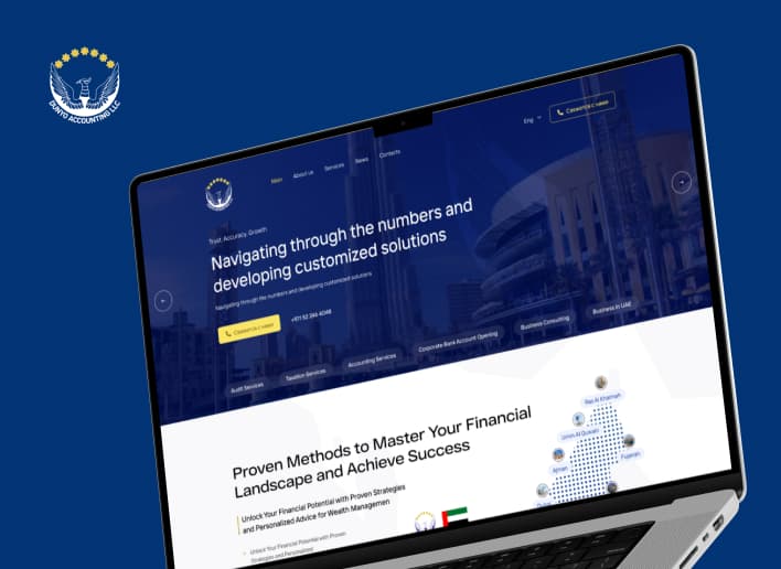 Dunyo Accounting — Сайт бухгалтерской компании в Дубае